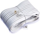 50 Feet Long Telephone Extension Cord Phone Cable Line Wire - White