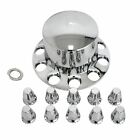 33mm Chrome Lug Hub Cover Wheel Kit Axle Cover Peterbilt Kenworth Freightliner