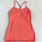 Lululemon Tank Top Sz S Salmon Striped Yoga Active Running  check Measurements 