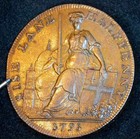 Unc 1795 Middlesex Davidson Halfpenny Edge Error Britain Uk Coin Conder Token