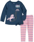 Kids Headquarters Toddler Girls Tie-front Top And Striped Leggings Set  2t