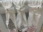 Merry Christmas Holiday Peace Kitchen Dish Towel Red  White  Truck Tree Snap  Di