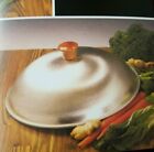 14  Flat Bottom Wok With Wood And Metal Ear 13  Dome Cover 14 Gauge Usa Made  