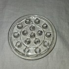 Vintage 16 Hole Clear Glass Flower Floral Frog 5  Diameter