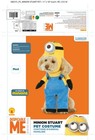 Rubie s Despicable Me Minion Stuart Costume With Arms For Pets  X-large