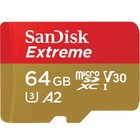Sandisk Extreme 64gb Microsdxc A2 C10 U3 Uhs-i V30 160mb s Microsd Memory Card