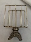 Vintage Brass Letter Holder With Ornate Base
