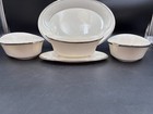 Lenox  solitaire   Platinum Rim   Usa   4 Piece Serving Set  Gravy  Bowls     
