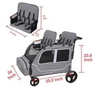 Germinate Stroller Wagon Four Seater Kids Baby Foldable Jogger Quad Travel