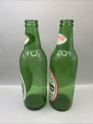 2 Vintage Heineken Lager Imported Paper Label Beer Bottles Bottle Rotterdam