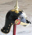 Wwi ii German Prussian Pickelhaube Helmet Brass Accents Imperial Officer Spike H