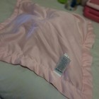 Carters White Kitten Lovey Pink Plush Baby Security Blanket Toy Kitty Satin Trim