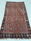 Antique Hand Knotted Distressed Worn Oriental Wool Rug Floor Covering 255x142 Cm