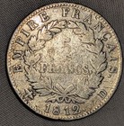 1812-d France 5 Francs Napoleon I Silver Coin Lyon Mint Empire Fran  aise