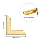 100pack 15mm Metal Book Corners Photo Corners Book Corners Gold Style 1