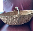 Large Early 20th Century Oak Splint Wood Buttocks Basket 22 In 