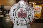 Rare C 1915 Red Crown Gasoline Standard Oil Gas Station Sessions Wall Clock Sign