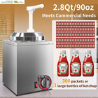 Cheese Warmer With 2 8qt Capacity electric Hot Fudge Dispenser Caramel Butter Sa
