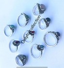 925 Sterling Silver Plated Rose Quartz   Mix Gemstone Rings Lot Bulk  Jewelry
