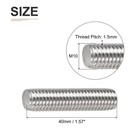 M10x1 5x40mm Fully Threaded Rod 5pack 304 Stainless Steel Right Hand Stud