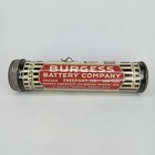 Antique 1930s Advertising Burgess Battery Co Flashlight Sub Tin Made In Usa