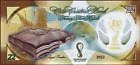 Qatar 22 Riyal Polymer Fifa Banknote Unc Authentic In Folder Mint