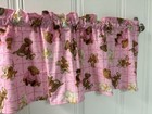 Custom Window Valance Curtain Pink Teddy Bear Baby Nursery Curtains