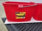 Rubbermaid Commercial Double Pail Bucket 19 Quart Cleaning Mop Tool Red Lot 2