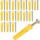76pcs Plastic Drywall Anchor Kit With Screws 0 23inx1 18in