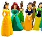 Disney Princess Figure Play Set Pvc Toy Tiana Belle Ariel Snow White Rapunzel 