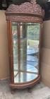 R  J  Horner Carved Beveled Glass Oak Corner China Cabinet