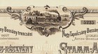 Rare Hungarian Local Railway Share Nagy-tapolcs  ny-boss  ny-trencs  n 1900