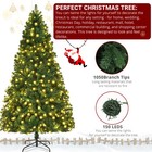 6ft Christmas Tree Artificial Tree Holiday Decor With Led Lights   Metal Stand