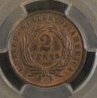 1864 2-cent Piece Pcgs Ms63rb Large Motto Cac Approved   Ridiculously Beautiful