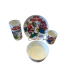 Rare   1989 Super Mario Bros Dish Set Plate Bowl Cup Mug Nintendo Video Game Vtg