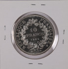 1965 France 10 Francs Hercules Silver 0 900 Coin Km  932