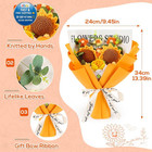 Crochet Flower Bouquet For Mom  Crochet Knitted Sunflower Gift Artificia  Yellow