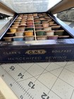 Antique Clark   s Ont Mercerized  Boilfast Thread 60 Wood Spools Orig Box