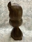 Hand-carved Wooden Owl Figurine     Vintage Solid Wood Sculpture Home Decor 9   
