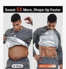 Men Sauna Suit Sweat Jacket For Gym Workout Weight Loss Training   l