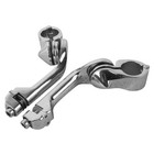 1 25  Adjustable Highway Long Angled Foot Pegs Mount Fit For Harley Touring Dyna