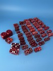 50 Pairs Of Red Dice Bakelite  Wood  Mixed Material  Regular  Mini Vintage