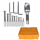9pcs 2  Boring Head R8 Shank 1 2  Carbide Boring Bar Set Milling For Bridgeport