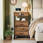 Furnulem Night Stand Charging Station Usb Ports And Outlets 28 3 Inch Tall
