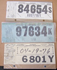 Lot Of 15    Colorado And Arizona Temporary Registration Licenses    1971-2011