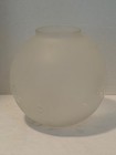 Antique Frosted Cut Glass Hurricane Parlor Lamp Globe Shade Globe 9    Diametr