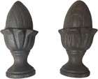 Pineapple Cast Iron Topper finial - Heavy  1 Pair 