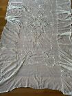 1 Of 2 Gorgeous Antique  1920 French Tambour Net Lace Bedcover 102 X 51  Curtain