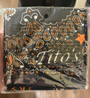 Tito s Handmade Vodka Promo Bandana Black   Orange Paisley Limited Edition 21x21
