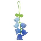 Car Rearview Mirror Hanging Ornament crochet Flower Lily Of The Valley blue 